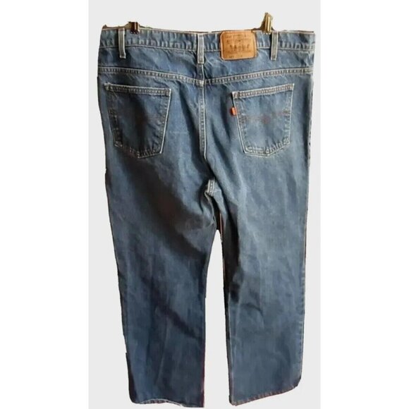 Vintage Mens Levi's Jeans 42x32 517 Men's Orange Tab Bootcut Raw Denim Jeans USA - Picture 2 of 6